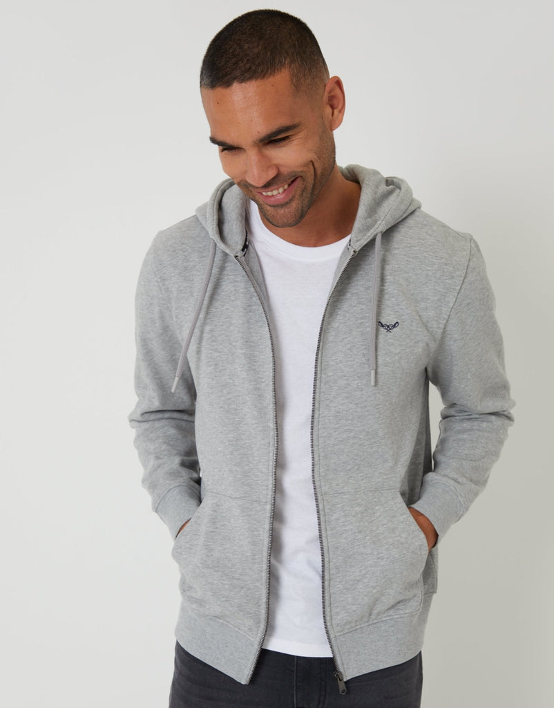 Zip Through Hoodie Marl