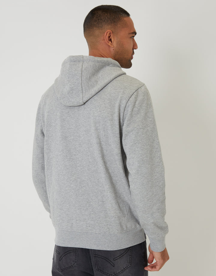 Grey Marl Zip-Through Hoodie