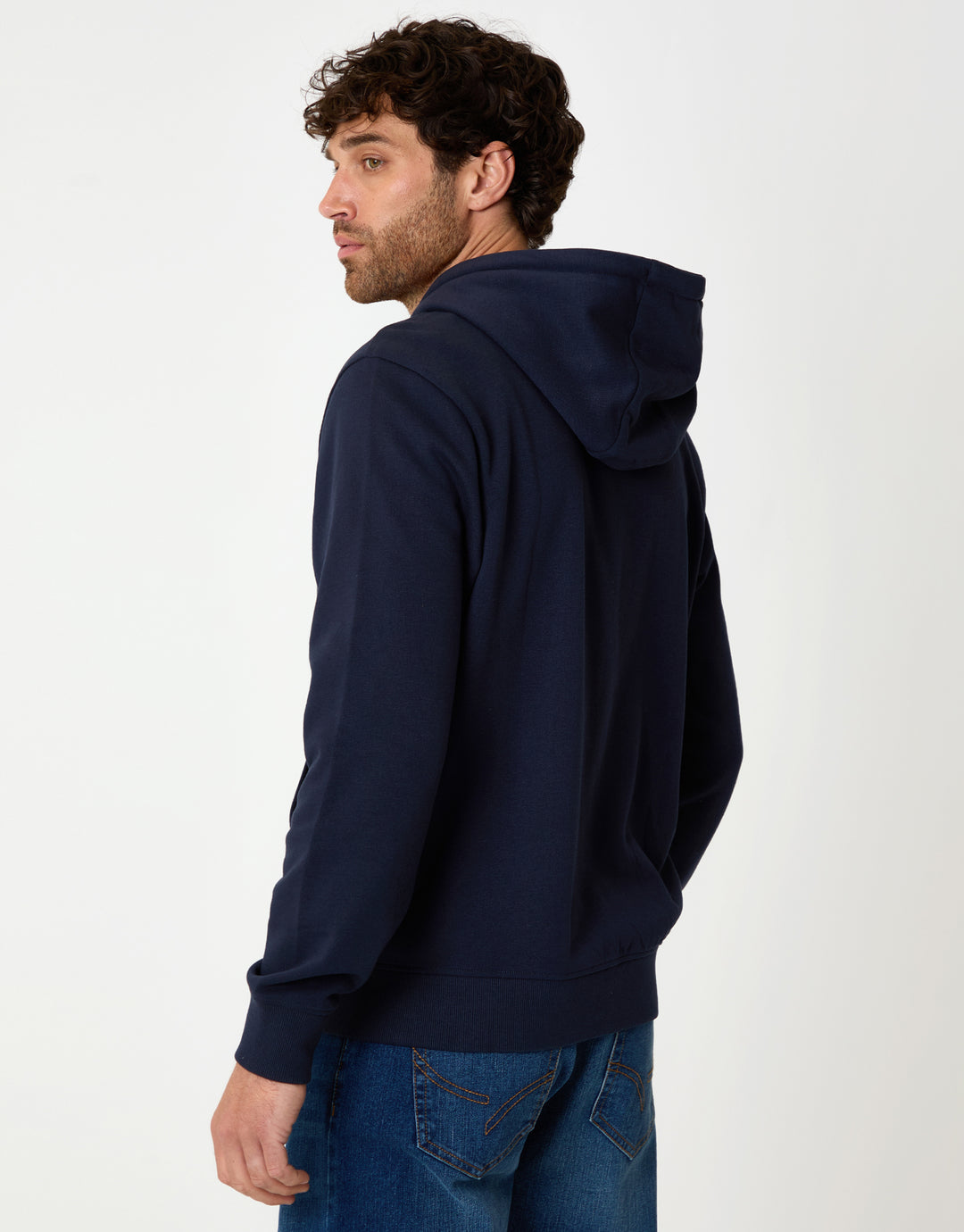 Navy Zip-Through Hoodie