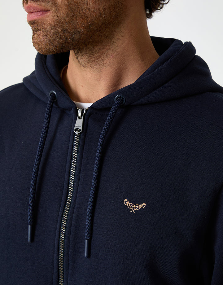 Navy Zip-Through Hoodie