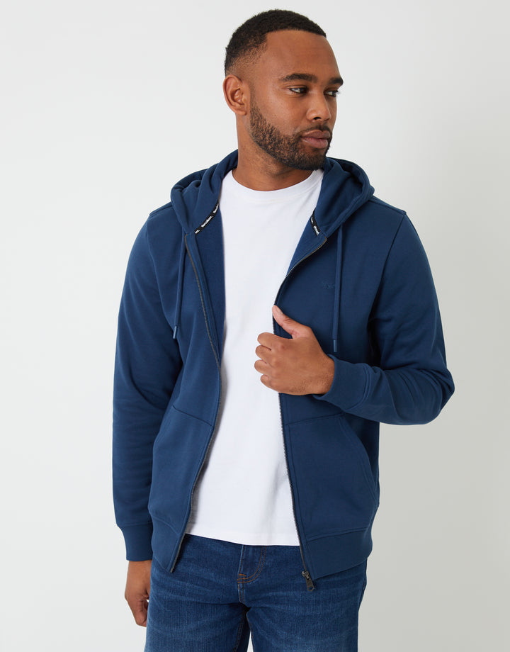 Blue Zip-Through Hoodie