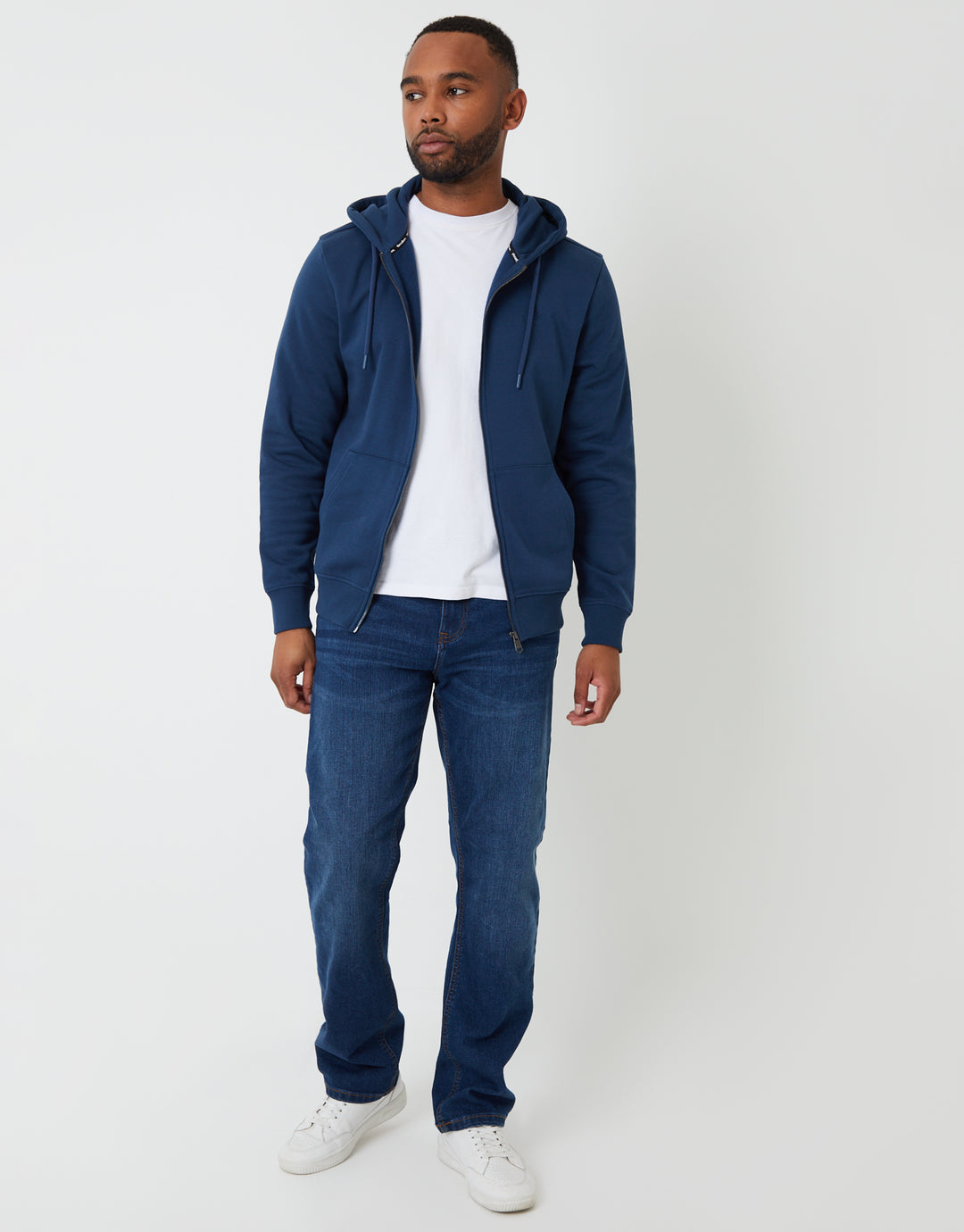 Blue Zip-Through Hoodie