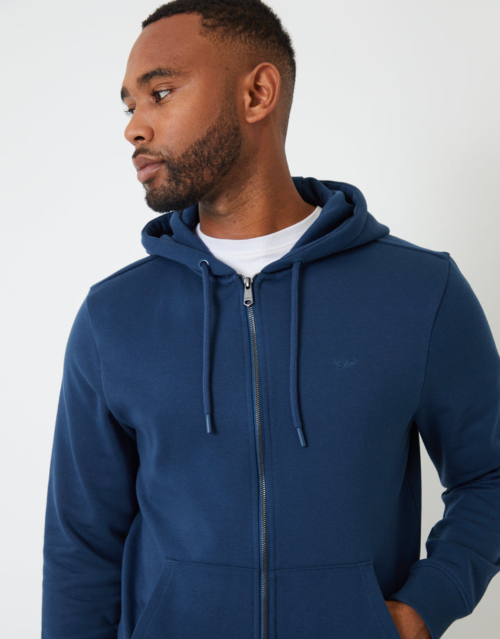 Blue Zip-Through Hoodie
