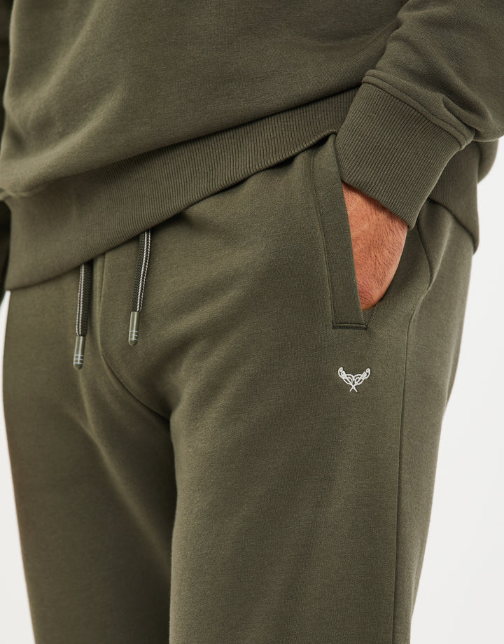 Khaki Green Regular Fit Joggers