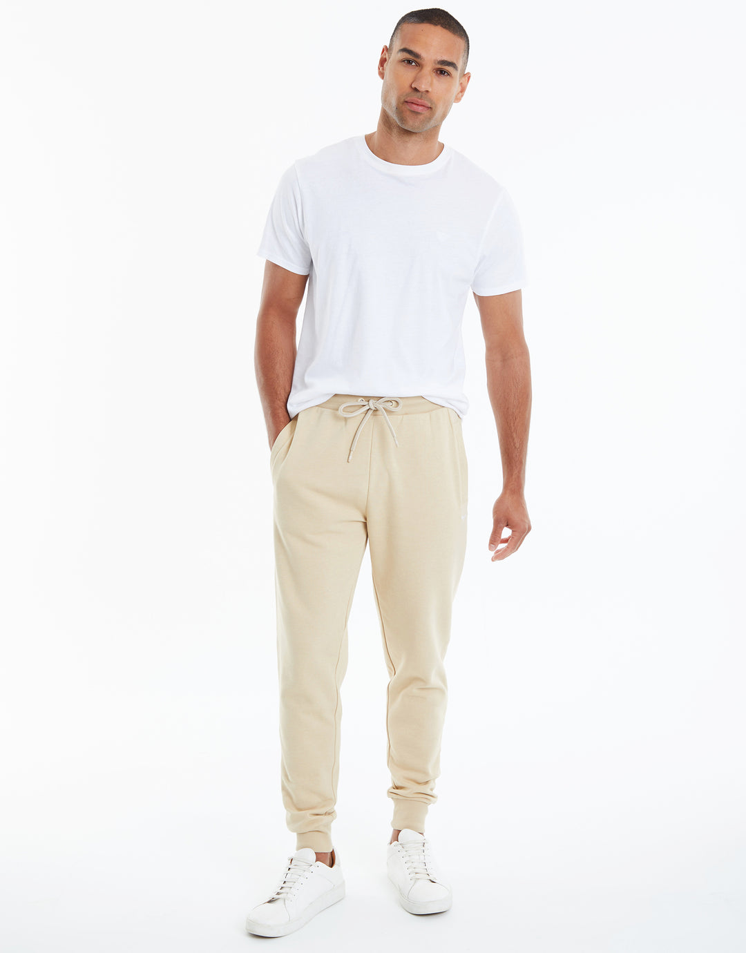 Ecru Regular Fit Joggers