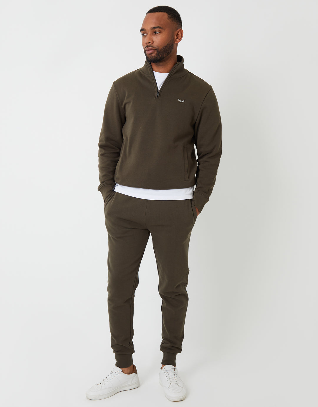 Khaki Green Regular Fit Joggers