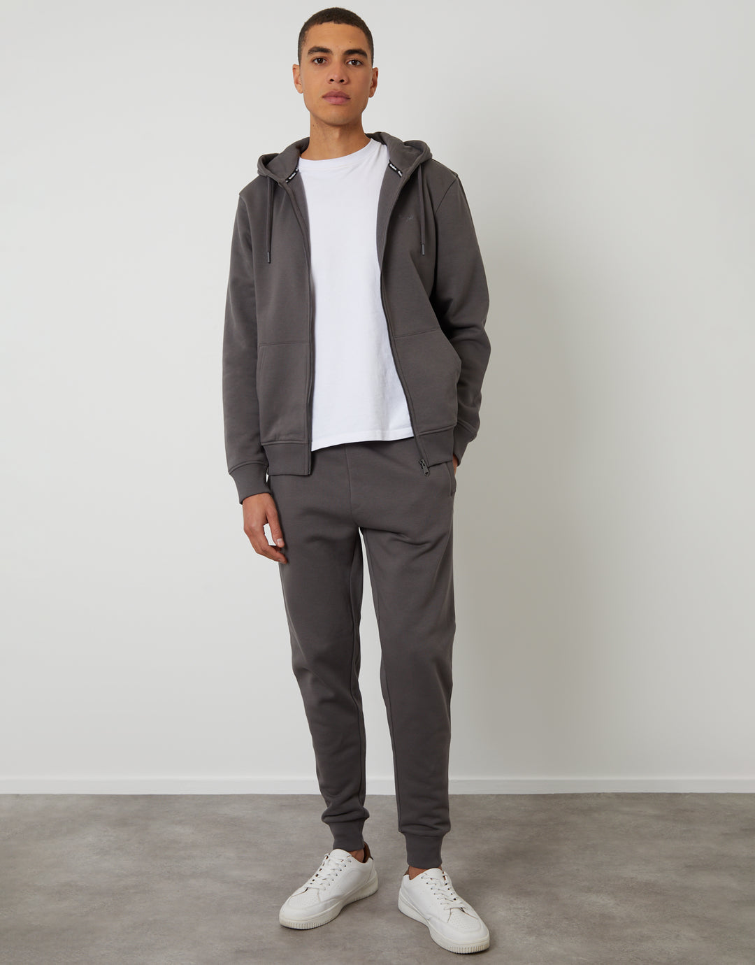 Dark Grey Regular Fit Joggers