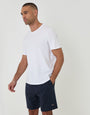 Threadbare Sweat Shorts in Navy - full outfit view