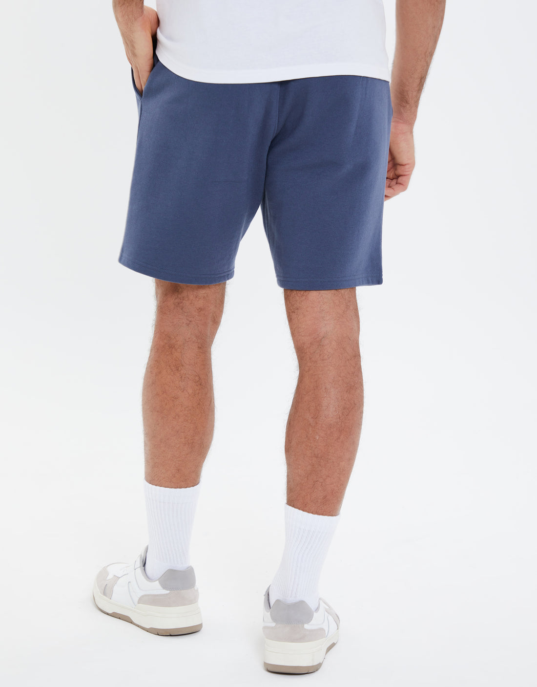 Men's Denim Blue Fleece Shorts – Threadbare