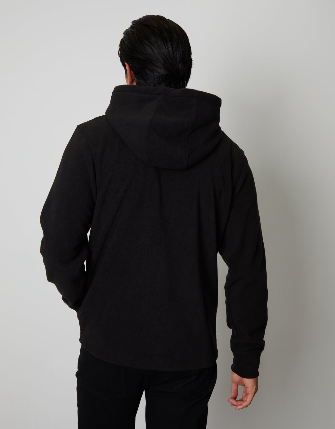 Black Fitness Fleece Zip-Through Hoodie