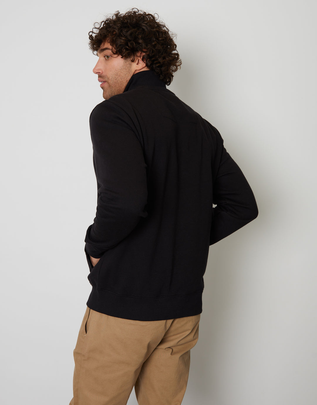 Black Quarter Zip Sweatshirt