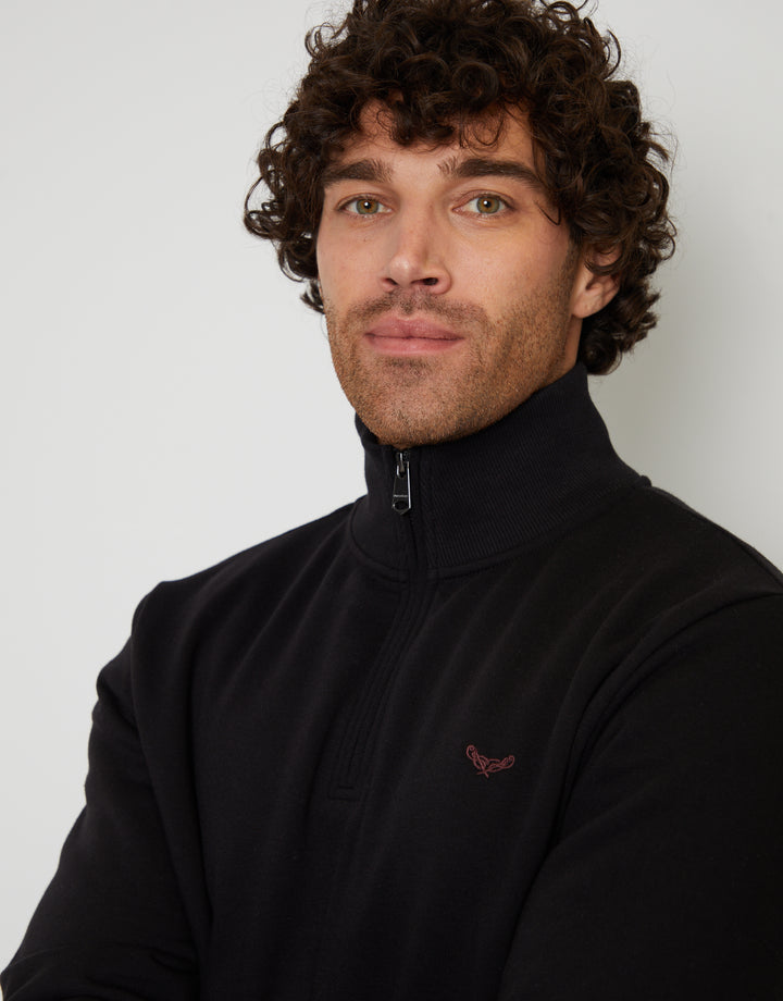 Black Quarter Zip Sweatshirt