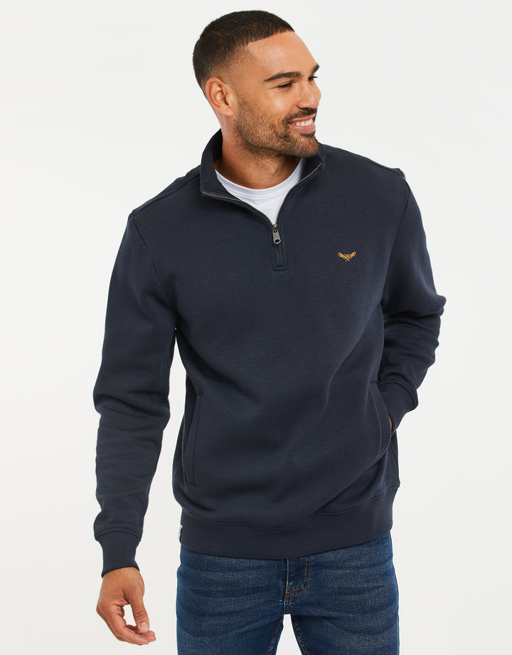 Navy Quarter Zip Sweatshirt