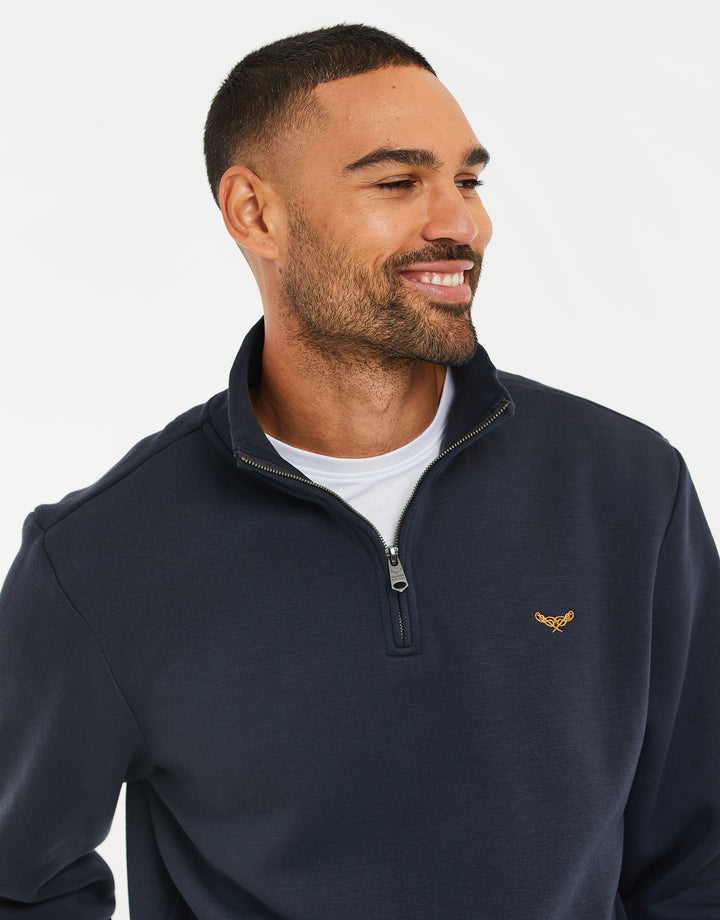 Navy Quarter Zip Sweatshirt