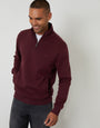Burgundy Quarter Zip Sweatshirt