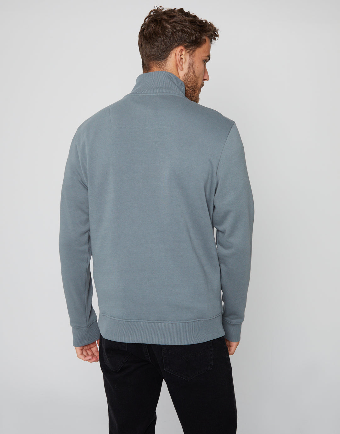 Blue Quarter Zip Sweatshirt