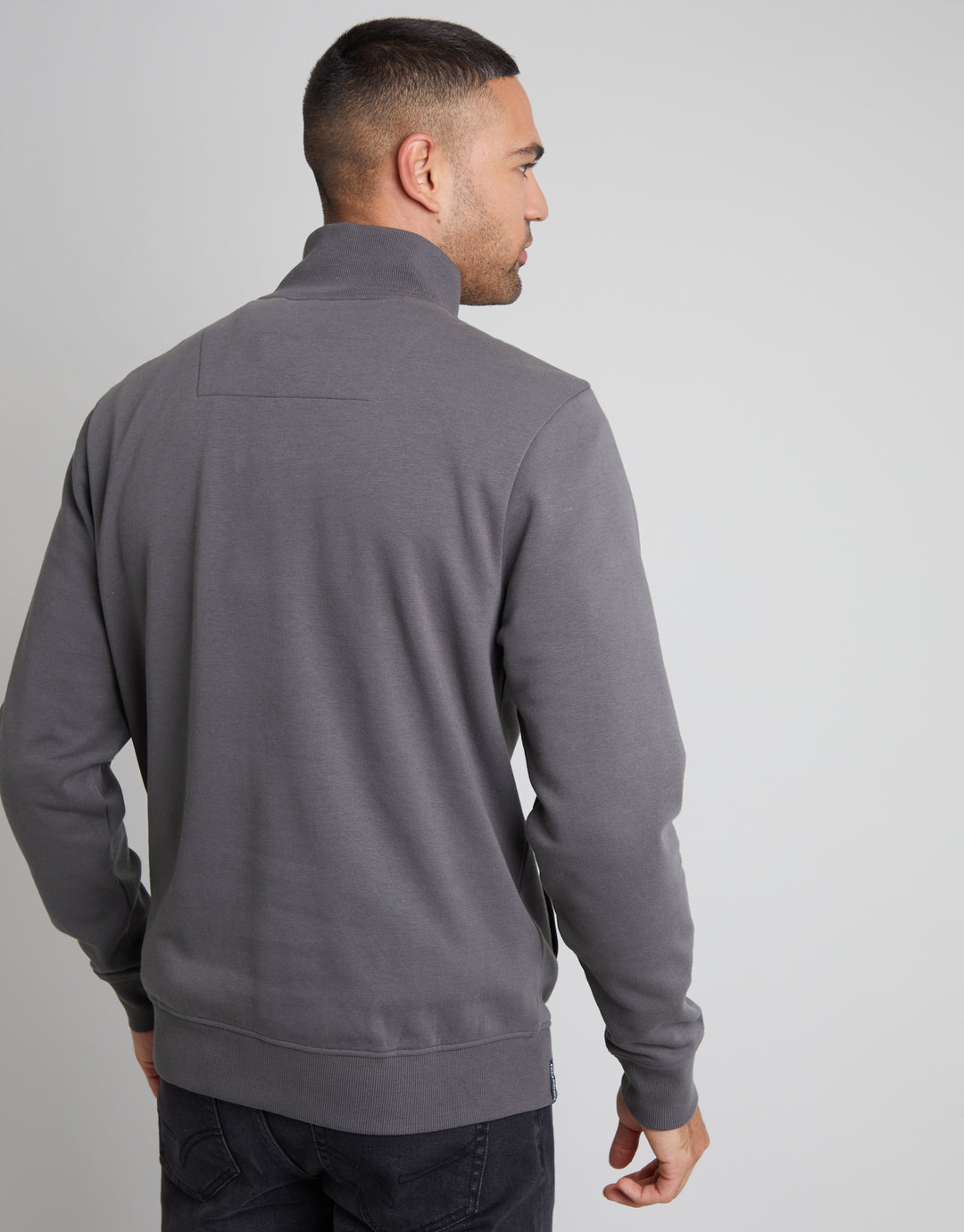 Slate Grey Quarter Zip Sweatshirt