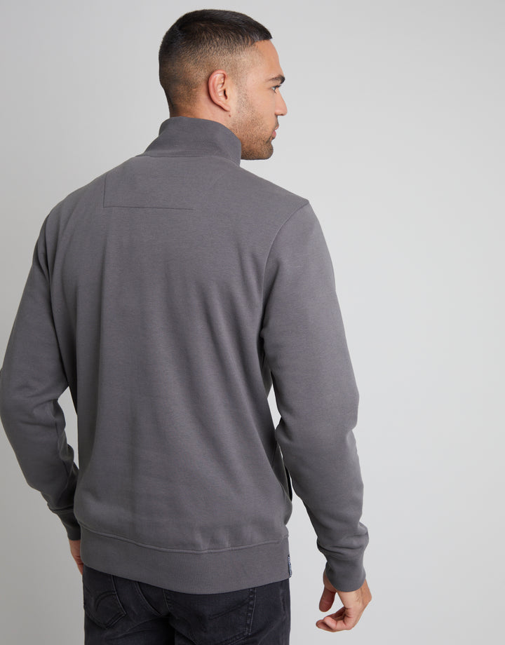 Slate Grey Quarter Zip Sweatshirt