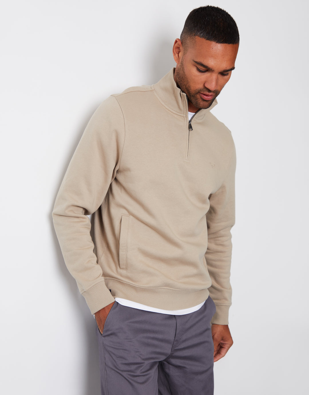 Dark Stone Quarter Zip Sweatshirt