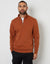 Rust Orange Quarter Zip Sweatshirt