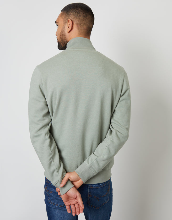 Sage Green Quarter Zip Sweatshirt