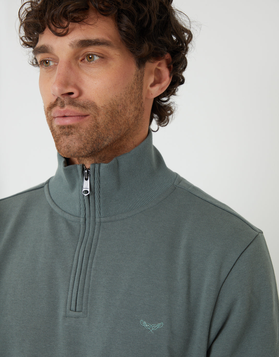 Quarter Zip Sweatshirt in Blue