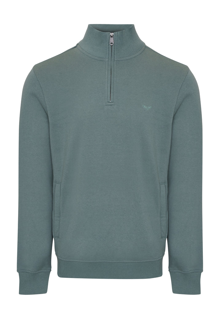 Quarter Zip Sweatshirt in Blue