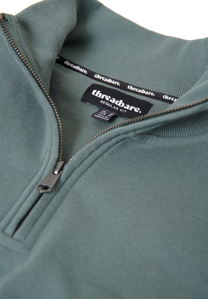 Quarter Zip Sweatshirt in Blue