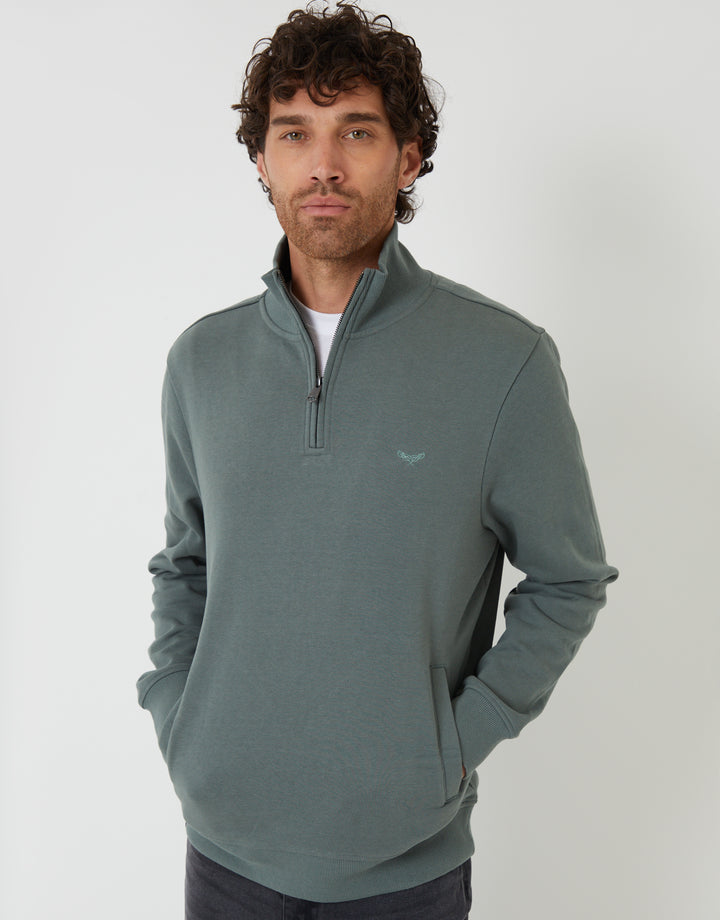 Quarter Zip Sweatshirt in Blue