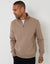 Taupe Quarter Zip Sweatshirt