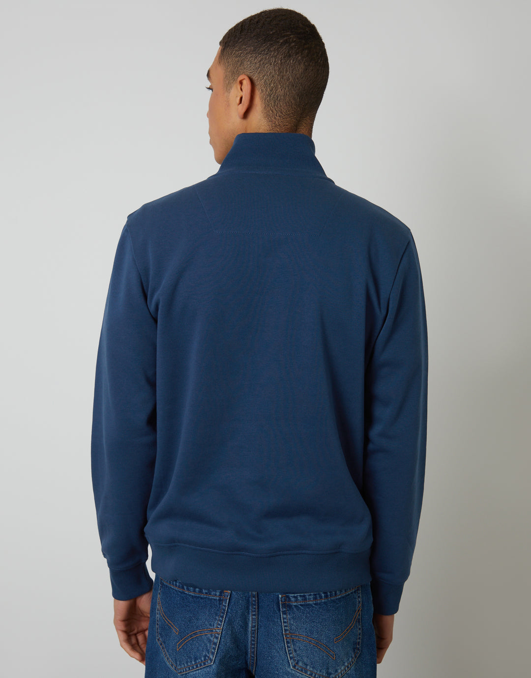Blue Quarter Zip Sweatshirt