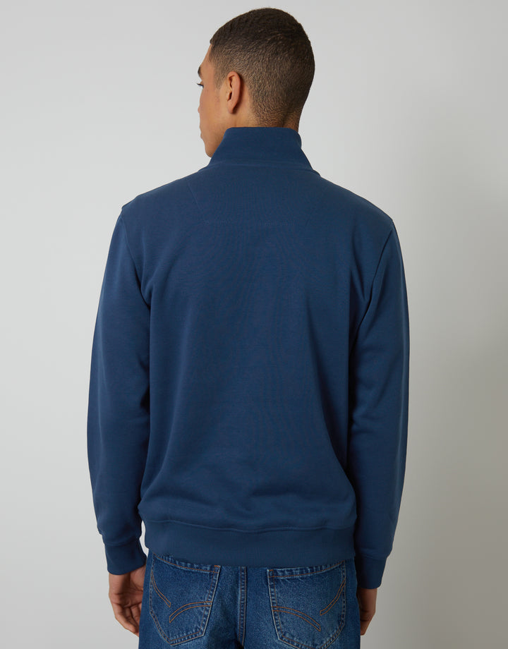 Blue Quarter Zip Sweatshirt