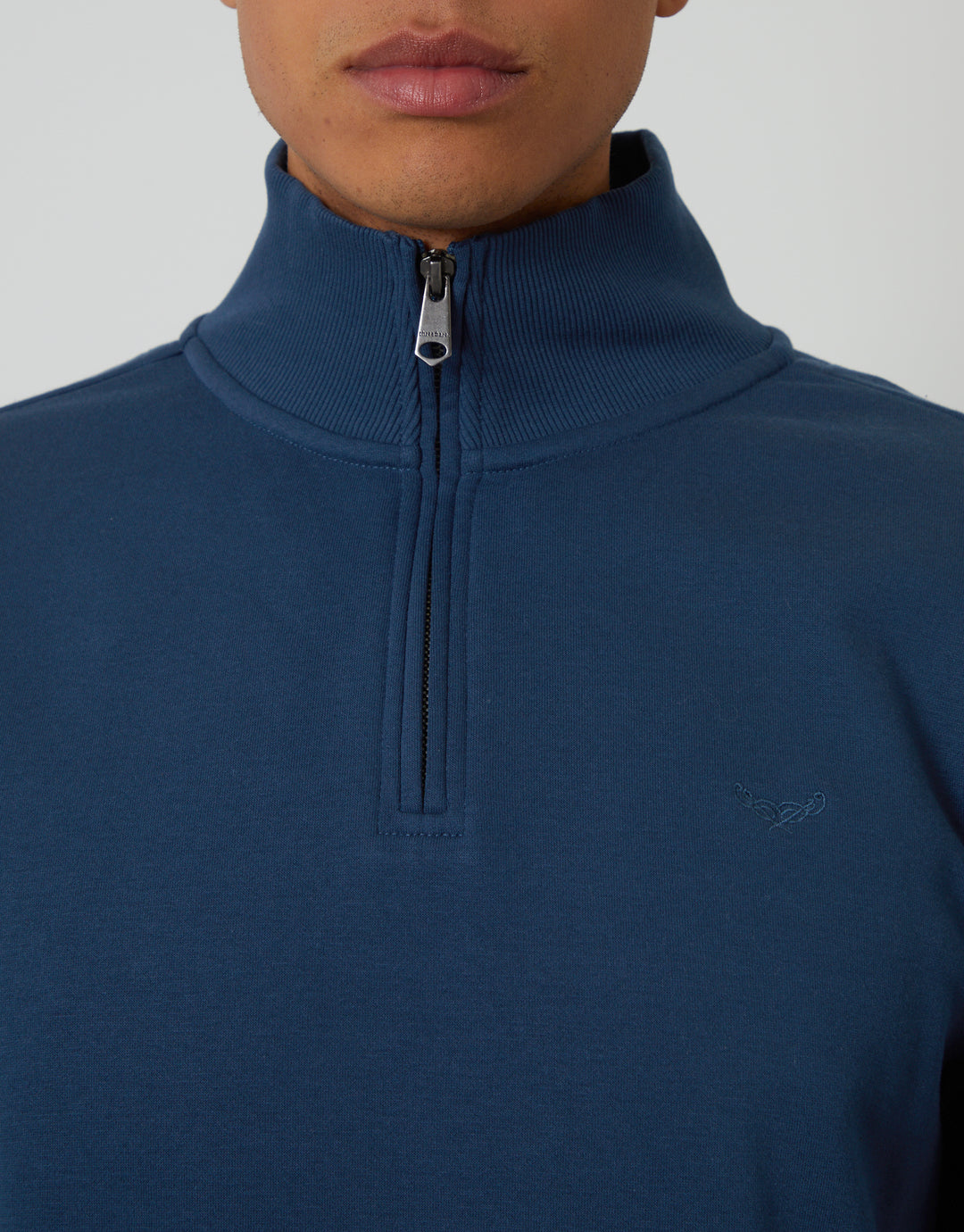 Blue Quarter Zip Sweatshirt