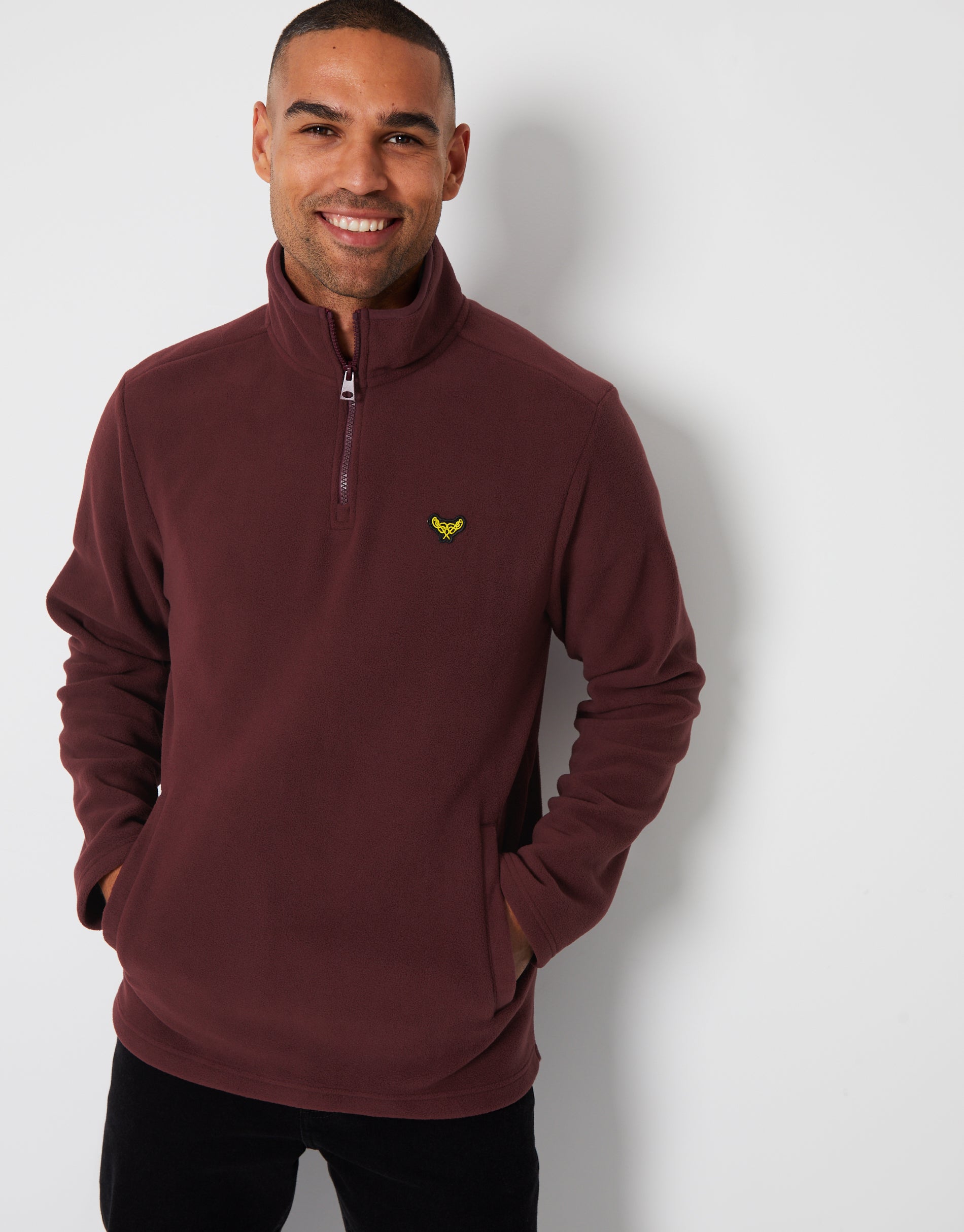 Burgundy discount sweater zipper