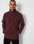 Burgundy Quarter Zip Microfleece Sweatshirt