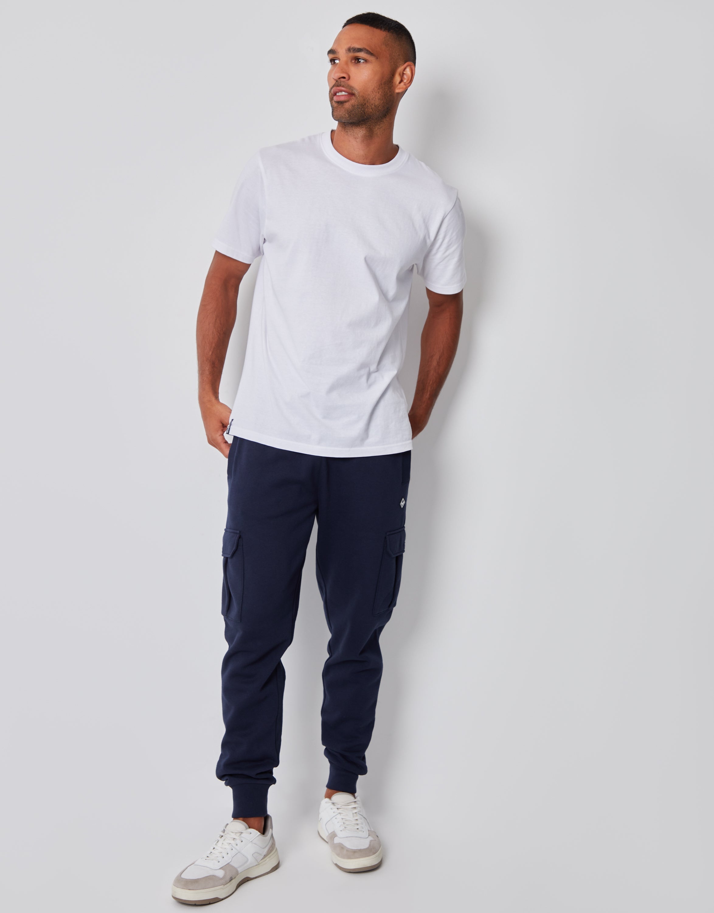 Cargo Style Joggers in Navy