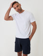Threadbare Cargo Fleece Shorts in Navy - Full View