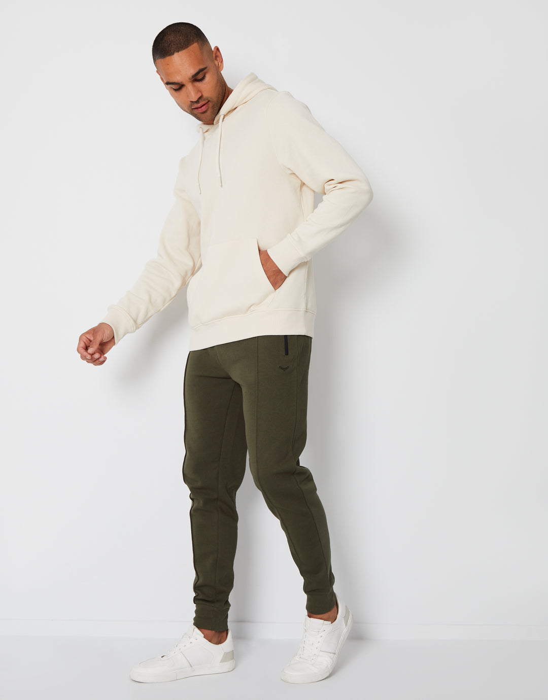 Khaki Green Fleece Joggers