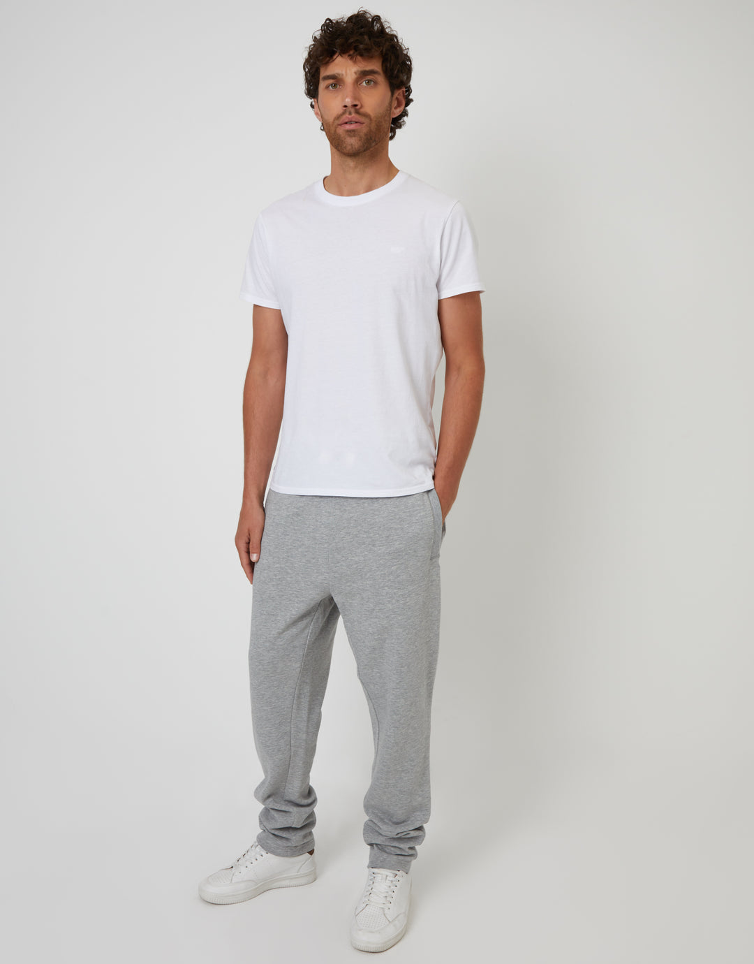 Grey Marl Straight Leg Joggers