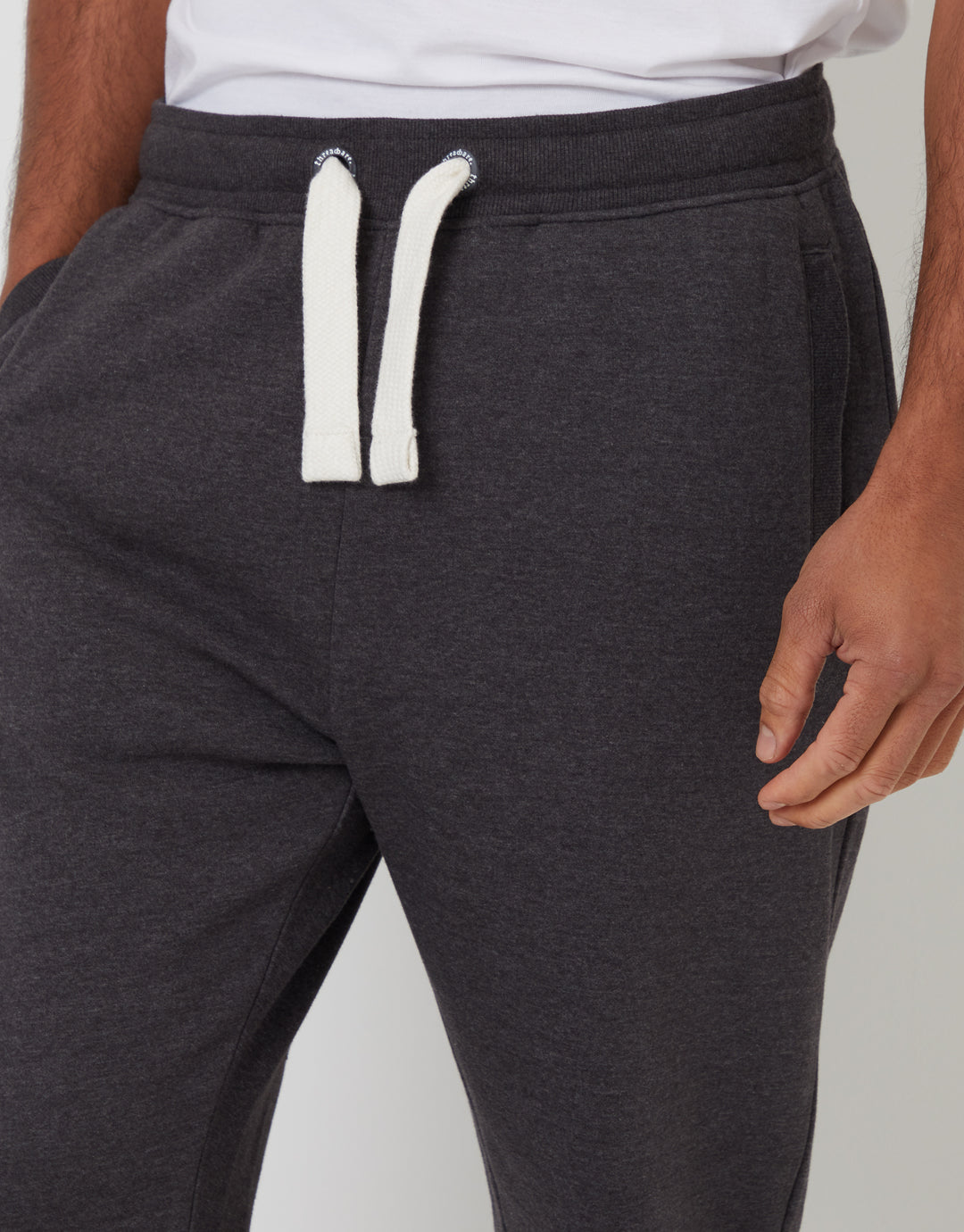 Charcoal Grey Marl Straight Leg Joggers