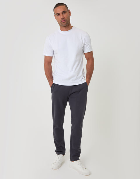 Threadbare Regular Fit Cotton Rich Joggers in Charcoal - full body
