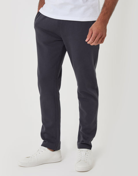 Threadbare Regular Fit Cotton Rich Joggers in Charcoal - front view
