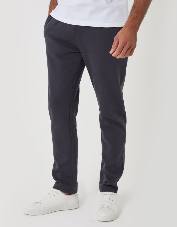Threadbare Regular Fit Cotton Rich Joggers in Charcoal - front view