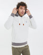 Ecru Marl Tonal Contrast Hoodie