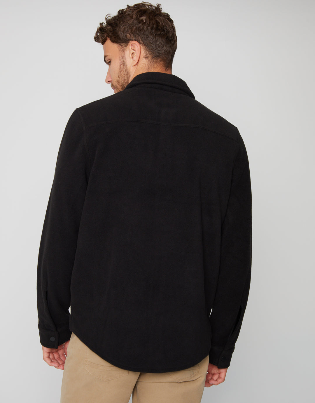 Black Microfleece Shacket