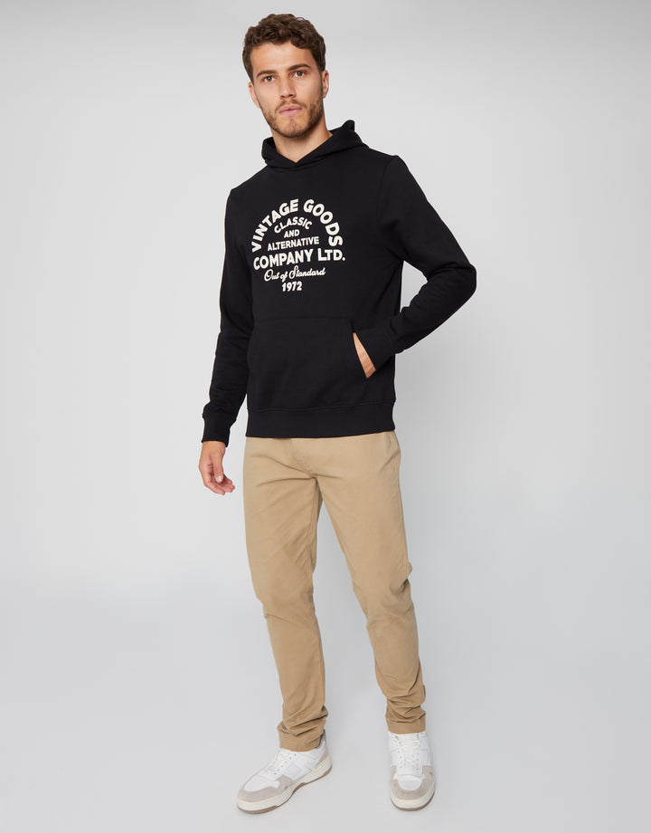Black Vintage Graphic Hoodie