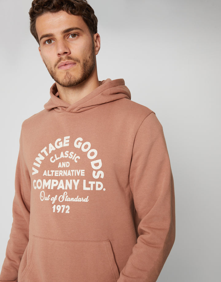 Taupe Vintage Graphic Hoodie