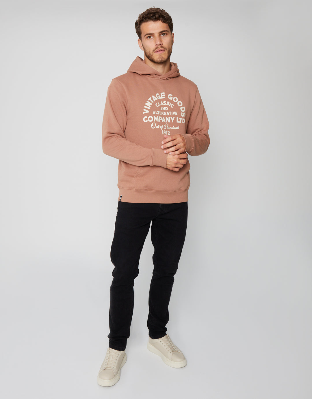Taupe Vintage Graphic Hoodie