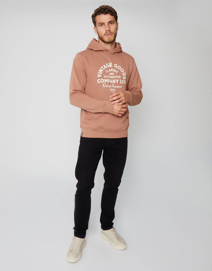 Taupe Vintage Graphic Hoodie