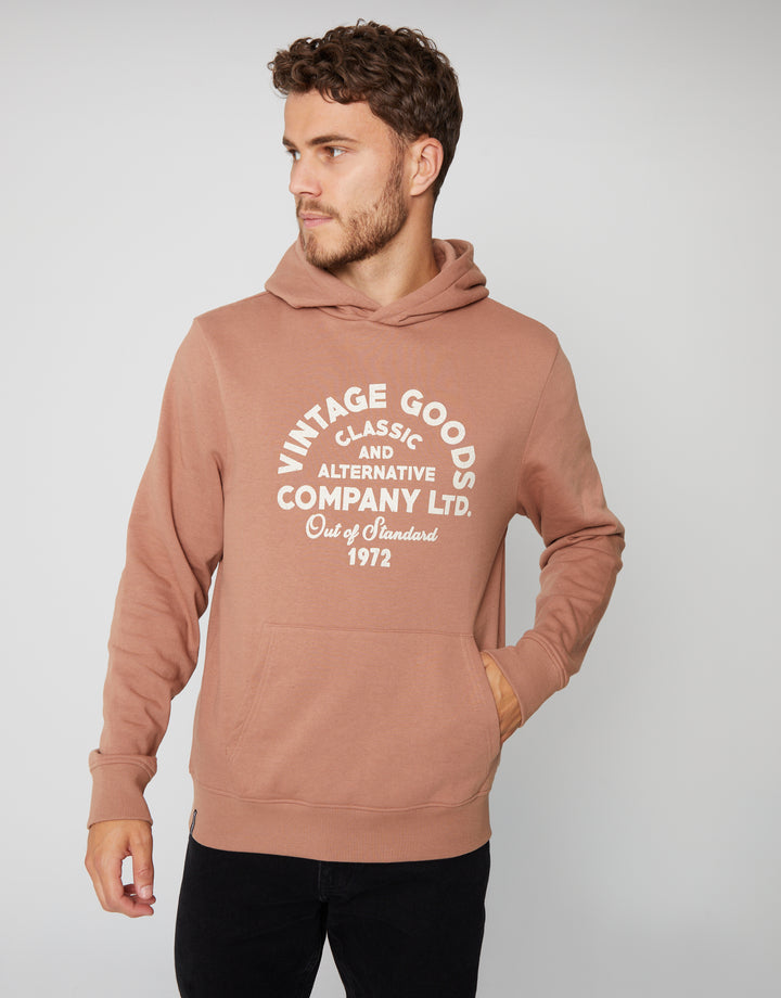 Taupe Vintage Graphic Hoodie